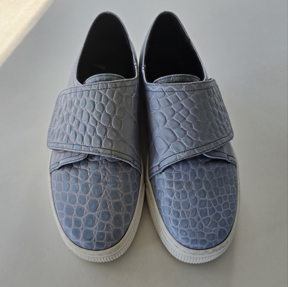 👟 ZCD Montreal Baby Blue Crocodile Trainers - Picture 5 of 12